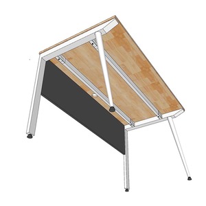Escritorio Ejecutivo de Lujo Contemporáneo BGD68069 de Madera Natural con Patas de Hierro Ensambladas, Muebles de Oficina, Escritorio para Gerentes, Material MDF - Product Image 6