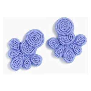 Pendientes de gota bordados con cuentas de diseño completo elegantes personalizables hechos a mano con perla como accesorio de moda de piedra principal - Product Image 3