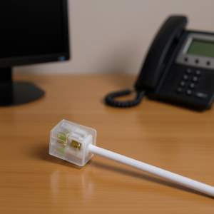 Cable Telefónico Blanco de 6m, Conector y Adaptador 00201134 - Product Image 3