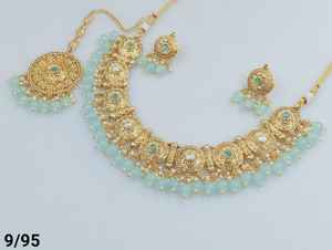 INDIAN TRADITIONAL and FASHIONABLE COPPER <b>JEWELLERY</b> BRIDAL WEDDING <b>JEWELLERY</b> <b>SET</b> for WOMEN EARRINGS and NECKLACE <b>SET</b> - Product Image 4