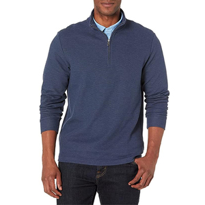 Sweat-shirt à col rabattu mi-zippé, logo personnalisé OEM, coton, pull décontracté, sweat-shirt tendance avec impression Putt pour hommes - Product Image 1