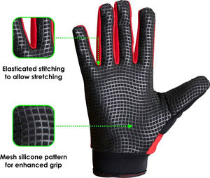 Gants de récepteur de Football américain professionnel Gants de rugby d'entraînement de paume super collants Gants de sport en cuir de qualité - Product Image 3