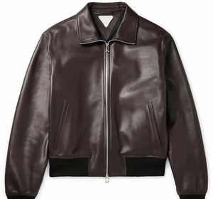 OEM personalizado al aire libre Vintage suave monocromo impermeable hombres chaqueta de cuero 2025 - Product Image 2