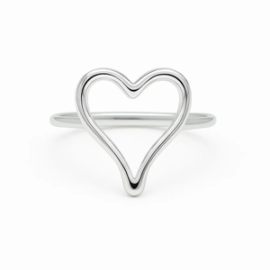 Fashion Design Heart Ring 925 Sterling Silver Women Handmade Chunky Dainty Minimalist <b>Wedding</b> Heart Jewelry Valentine's Day Gift - Product Image 6