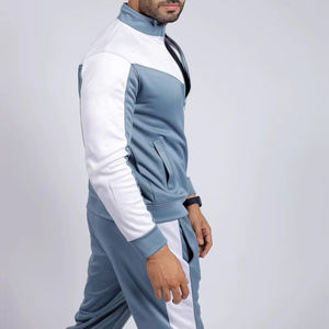 Ensemble de survêtement de sport pour homme de qualité supérieure, écologique, uni, logo personnalisé, coton, entraînement en salle de sport, deux pièces, fournisseur en gros, faible MOQ - Product Image 5