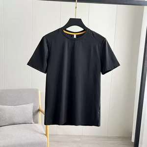 T-shirt décontracté personnalisé à manches courtes 100% polyester pour homme, course à pied, sport, fitness, gym, t-shirt uni - Product Image 5