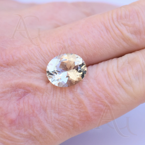 Goshenite อัญมณีสีขาวเบริลธรรมชาติตัดเป็นรูปวงรีอัญมณีหลวมเครื่องประดับผู้ผลิต jipur Morganite สีขาว - Product Image 4