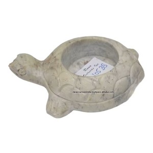 Porte-bougie en forme de tortue en pierre de savon pour décoration de centres de Table de fête et de mariage - Product Image 3