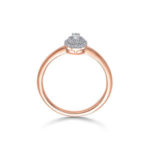 แหวนเพชรทองคำทรงรีสำหรับผู้หญิง - Product Image 4