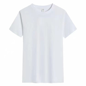 Oem logotipo personalizado verano suelta algodón camiseta cuello redondo publicidad TRABAJO ROPA Color sólido 180gsm manga corta Camiseta para hombres - Product Image 6