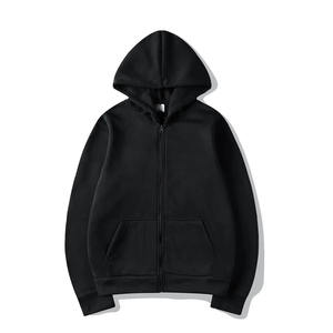 Sudadera con capucha con logotipo en relieve y cremallera completa de algodón de alto nivel 350GSM - Product Image 4