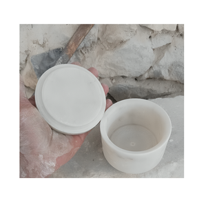 Cuenco de mármol hecho a mano de lujo, plato de servicio de piedra con estilo moderno para utilidad versátil, cocina, comedor, decoración del hogar para ensalada de frutas - Product Image 4