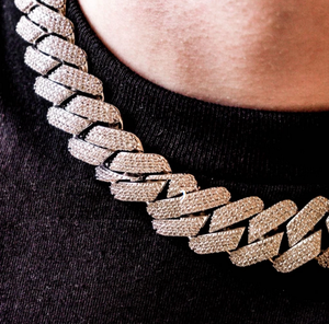 Collier Moissanite en or rose 14 carats Finition blanche 14 carats Argent sterling 925 Testeur VVS1 Style hip-hop Coupe princesse - Product Image 2