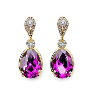 Piedra preciosa de amatista púrpura Natural, forma ovalada facetada, pendiente colgante hecho a mano, joyería para mujer - Product Image 6