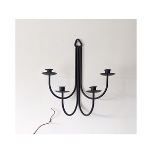 Candelabro de pared de metal artístico hecho para decoración de lujo del hogar y acento de pared de velas románticas - Product Image 3