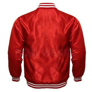 Chaqueta de invierno con letras de satén de diseño personalizado de grado superior hecha en chaqueta con letras de satén de alta calidad - Product Image 2