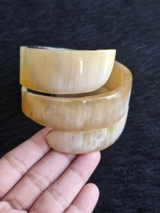 Brazaletes de Cuerno de Búfalo Natural, Joyería Artesanal de Cuerno de Búfalo - Product Image 2