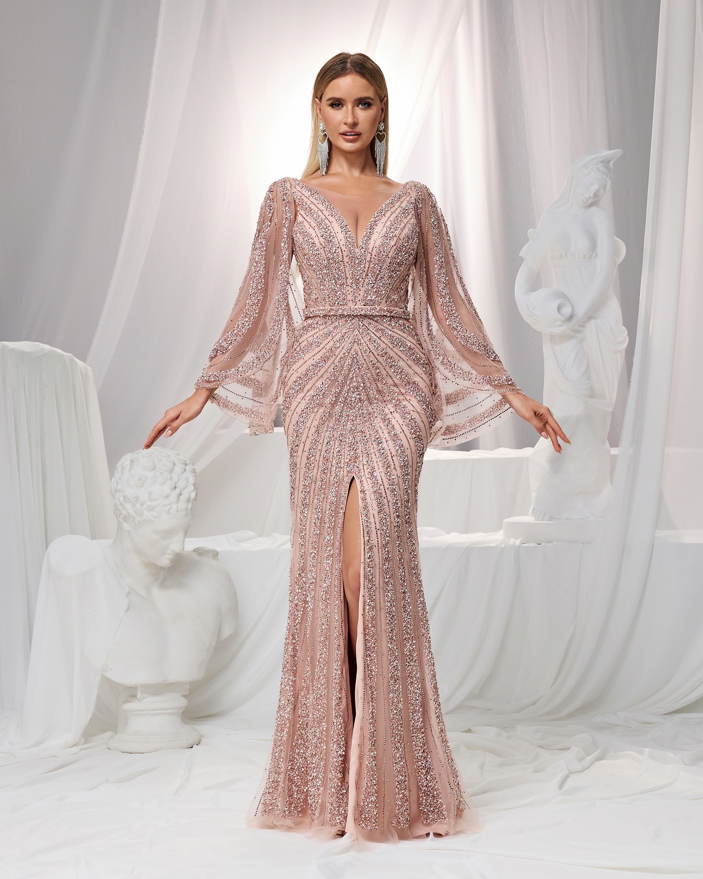 Golden Twilight Satin A-Line Gown for Party Stunning Gold One-Shoulder Dress  Pattern Drape Bejeweled Thigh-High Slit Waistline| Alibaba.com