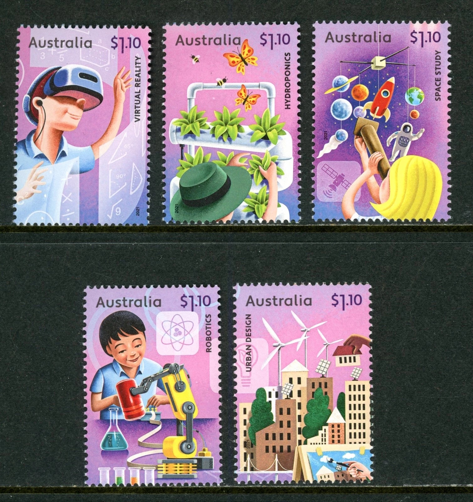 Australian Post Stamps Stickers $1.10 Australia Stamps Postage Stamp Book Wedding Sticker Pack for Collection Business Openings