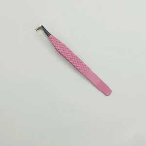 Pinzas de Precisión para Extensión de Pestañas con Punta de Fibra de Alta Calidad con Logotipo Personalizado, 90 Grados, Acero Inoxidable, Marca Privada - Product Image 5