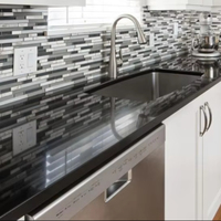 Dalles de granit noir Star Galaxy Carreaux Finition antique Intérieur de maison moderne Comptoir poli Design en pierre pour villas