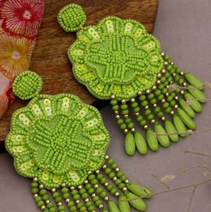 Pendientes de Cuentas Bordados a Mano, Pendientes de Cuentas Personalizados con Múltiples Cuentas, Joyería Festiva para Mujer al Mejor Precio - Product Image 5