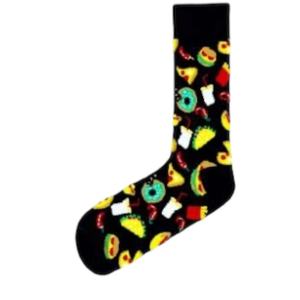 Calcetines Unisex de Alta Calidad, Transpirables, Ecológicos, Deportivos, Casuales, para Uso Diario, de Algodón, con Patrón Geométrico Tejido en la Parte Inferior 'Happy' - Product Image 4