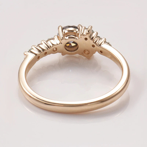 Anillo de Compromiso de Oro Sólido de 14k con Diamante Cultivado en Laboratorio, Alta Calidad, Corte Brillante, Certificado IGI, Joyería Fina para Mujer - Product Image 4