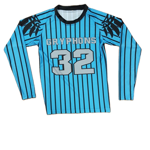 Fotos reales Pakistán Impreso Logo Personalizado Bordado Algodón Spandex Jersey Camiseta Hombres Manga Larga Casual Calidad Sublimación - Product Image 1