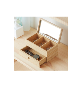 Boîte de luxe en bois pour bague, boucle d'oreille, montre et collier Boîte à bijoux de rangement Boîte à bijoux en bois design à vendre - Product Image 2