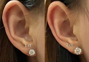 Mozanit küpe (0.1-3 Ct): 14K & 18K altın vida geri/geri itme seçenekleri düğün, gelin ve günlük giyim için mükemmel - Product Image 3