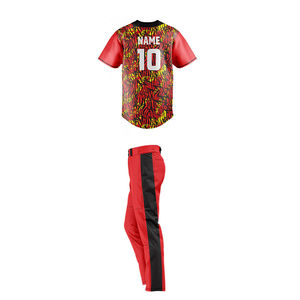 Uniforme de béisbol de último estilo de manga personalizada, ropa deportiva transpirable, conjunto estampado, uniforme de béisbol cómodo para ropa de equipo - Product Image 6