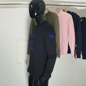 Sudadera Unisex de Manga Larga con Cuello Redondo, Estilo Formal Otoñal, Color Block Dulce, Logotipo Personalizado, Teñido Digital Liso, Efecto Desgastado por el Sol - Product Image 2