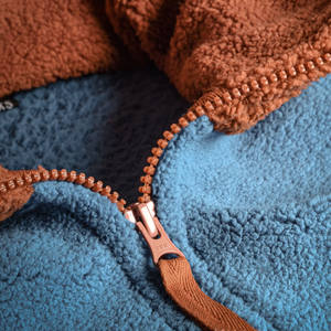 แจ็กเก็ตซิปขนแกะเชอร์ปาสำหรับผู้ชายปรับแต่งโลโก้สไตล์ไฮสตรีทปกติเปิดปกหนาอบอุ่นสำหรับฤดูใบไม้ร่วงฤดูหนาวกลางแจ้ง - Product Image 5