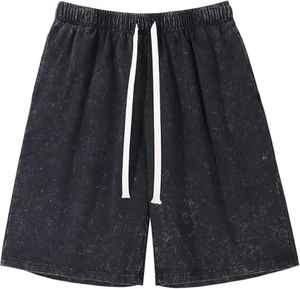 Pantalones Cortos Casuales para Hombre, Lavado Ácido, 100% Algodón, Felpa Francesa, Personalizados, Transpirables, Ecológicos, con Cierre de Cordón - Product Image 6