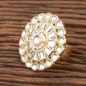 Новейшее модное классическое кольцо на палец с золотым покрытием, 109525 в стиле индо-вестерн