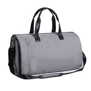 Vente en gros de grands sacs polochon de luxe faits à la main Sac de sport de voyage imperméable en cuir de marque avec compartiment à chaussures et fermeture à glissière - Product Image 3