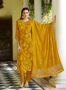 Kurta Casual de Chinon Pesado para Mujer, Estampado Digital Milano, Marca Dhwaja Export, con Forro de Algodón, Secado Rápido, Corte Regular, para Todas las Temporadas, Gujarat - Product Image 2