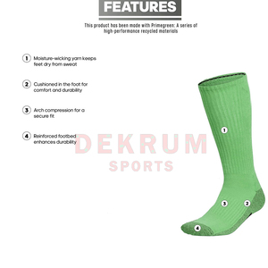Calcetines Deportivos Personalizados OEM para Hombre, Antideslizantes, Transpirables, Hasta la Rodilla, 100% Poliéster/Algodón de Alta Calidad, Venta al Por Mayor - Product Image 3