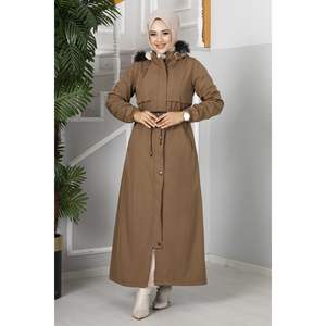 Manteau Hijab à Capuche Eflin Marron - Product Image 4