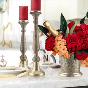 Bougeoir de conception Unique fait à la main avec bougeoirs de Texture en aluminium doré avec Logo personnalisé pour la décoration d'éclairage - Product Image 5