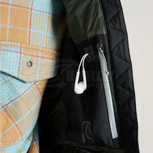 2024 hommes haute rue Style bulle veste couleur unie décontracté hiver col montant coupe-vent avec motif de lettre - Product Image 5