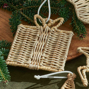 Top vente nouveau choix pas cher prix fait à la main en osier rotin décoration de noël pour noël suspendu arbre ornement du Vietnam - Product Image 4