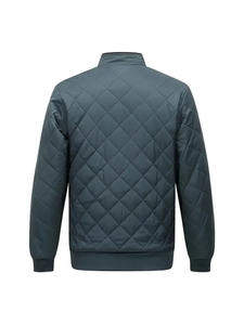 Winter <b>Men's</b> Slim-fit Solid Color Turtleneck Varsity <b>Jacket</b> with <b>Woolen</b> Fabric Windproof & Breathable Cotton Lining - Product Image 6