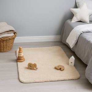 Tapis de bain en diatomite moelleux beige clair confortable, antidérapant, séchage rapide, 60x50 cm - Product Image 2