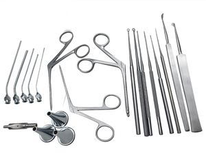 Juego de Cirugía de Miringotomía Manual Astrin de 20 Piezas de Acero Inoxidable con Bandeja de Esterilización Certificada MOL para Infecciones del Oído Medio - Product Image 6