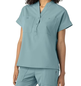 Uniformes médicos para mujeres Uniformes de hospital Uniformes médicos de enfermera Conjuntos Logotipo personalizado Poliéster Spandex Uniformes médicos - Product Image 3