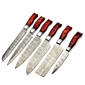 ชุดมีดเชฟเหล็กดามัสกัส 67 ชั้น ทนทาน ด้ามไม้ ใช้ได้ทั้งมือซ้ายและขวา คมกริบ ผลิตด้วยมือ แข็งแรงทนทาน - Product Image 4