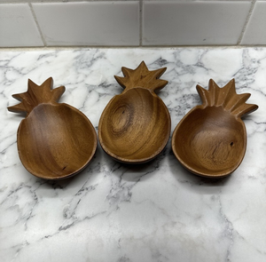 Bol en bois pour la maison hôtel Restaurant décoration salade de fruits vaisselle bol Pienapple forme Offre Spéciale - Product Image 1