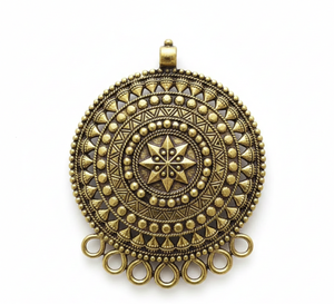 Collar de Cadena con Colgante de Mandala de Plata de Ley 925 de Alta Calidad Hecho a Medida por Rudra Gems, Collar de Lujo de Oro Rosa para Hombre - Product Image 6